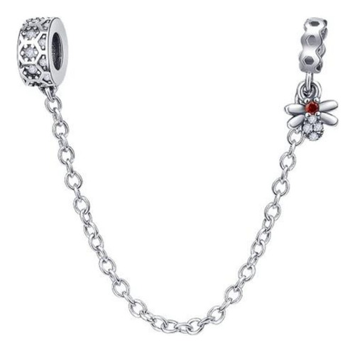 Cadena De Seguridad Plata S925, Abeja, Para Pulsera