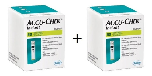 100 Tiras Reactivas Accu Chek Instant + 25 Lancetas Gratis