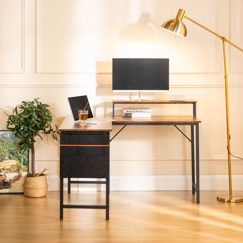 Furniturer Escritorio Para Computadora En Forma De L De 48.8