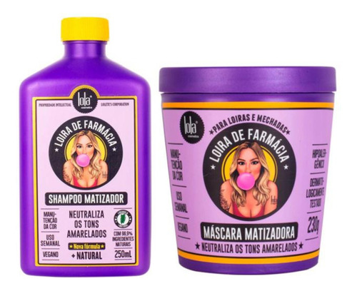 Lola Loira De Farmácia Shampoo + Máscara Matizadora