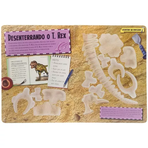 LIVRO CD DESENTERRE UM DINOSSAURO T-REX TODO O LIVRO - Barra Soluções  Informática e Papelaria