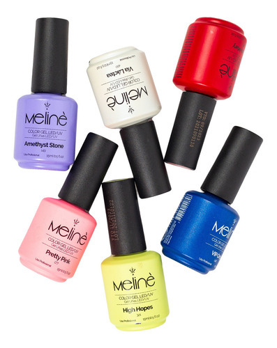 Esmalte Color Gel Uvled Semipermanente Meline Tono 602-funky Town