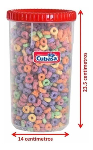 5 Toper Bote Alacena Alto Redondo Con Taparrosca Cubasa 2.6l