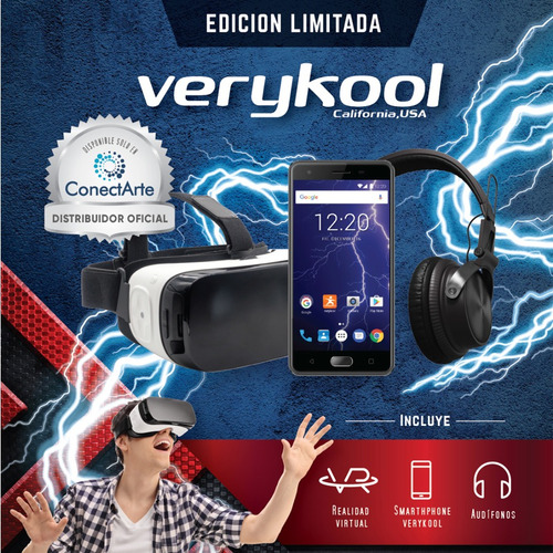 Celular Smartphone Verykool + Auricular + Lentes R. Virtual