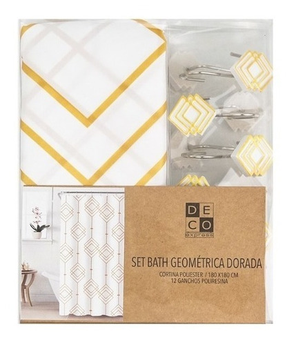 Set Bath 13 Pcs Geométrica Dorada