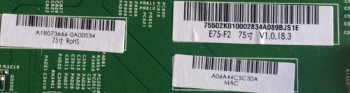 Main / Vizio 75502k010002 / A18073666 / Modelo E75-f2 (Usado)