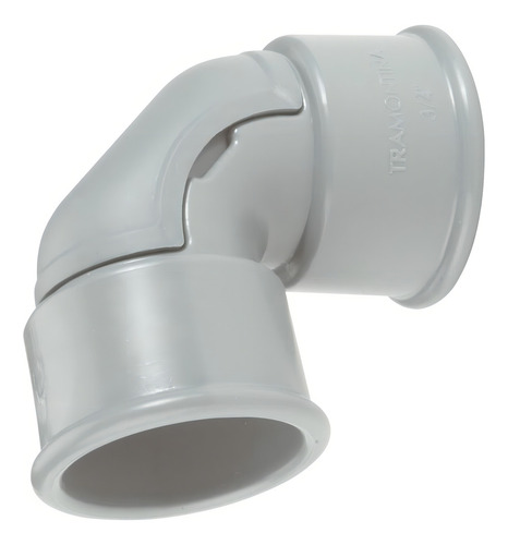 Conector Curvo Plastibox Cinza 1/2 57256/001