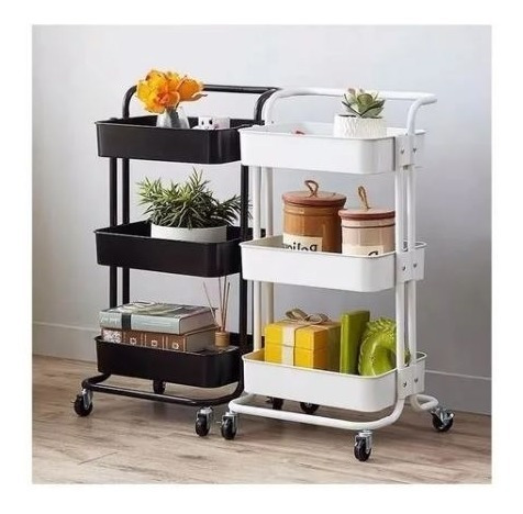 Imagen 5 de 9 de Carro Organizador Rodante Metálico Multiusos (iva Incluido)