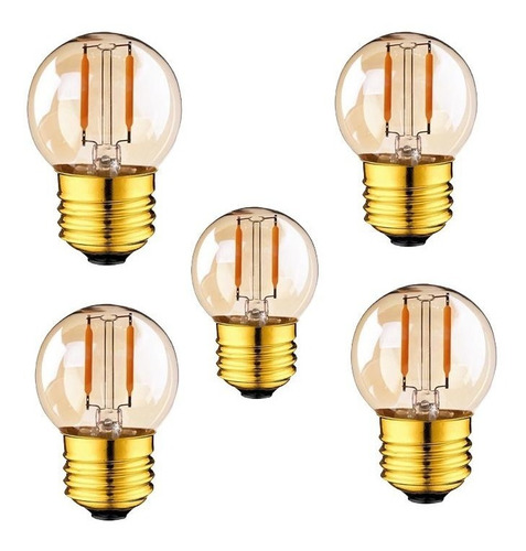 Bombillo Led Vintage Pin Pon Por 5 Unidades Dimerizable