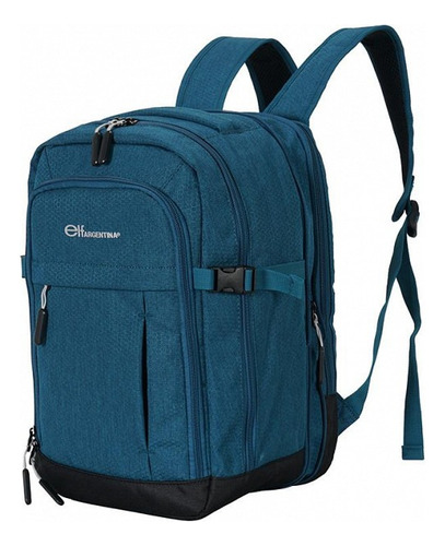 Mochila Elf Portanotebook Reforzada Verde Musgo Liso