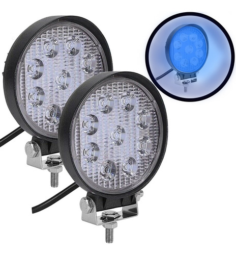 Reflector Luz Azul Auto Pulverizador Fumigadora 28w Led X 2