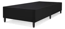 Comprar Base Cama Box Preto Reforçado Solteiro Suede Veludo Camurça