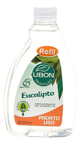 Refil Aromatizante De Ambiente Eucalipto Ubon 500ml