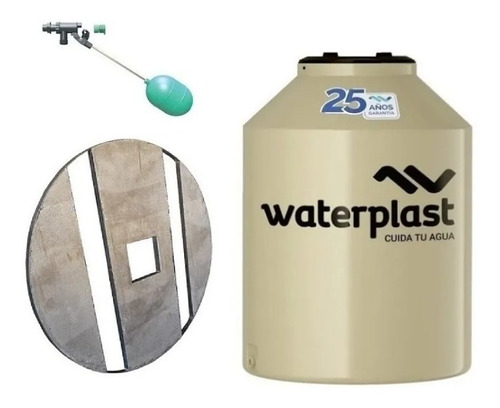 Tanque Waterplast 600 L Tricapa Con Base, Flotante Y Brida