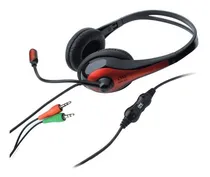 Comprar Auricular Headset Vincha Con Microfono Pc Skype Doble Ficha