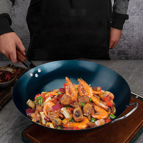 Wok Sem Revestimento Com Diâmetro De 34 Cm