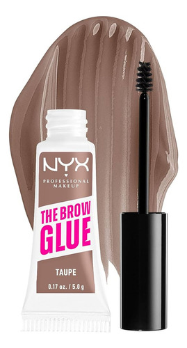 NYX Professional The Brow Glue fijador de cejas color marrón claro tono taupe