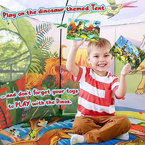 Imagen 2 de 5 de Ver Carpa De Juego Para Niños Con Dinosaurios, Juguete