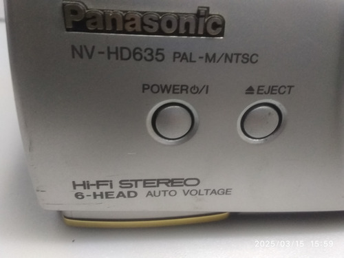 Video Cassete Panasonic Nv-hd635 Com Controle (usado) (Usado)