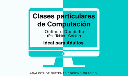 Imagen 1 de 1 de Clases Particulares De Computación A Domicilio.