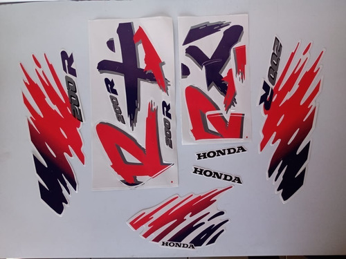 Kit Adesivo Jogo Faixas Moto Honda Xr 200 1994 Branca
