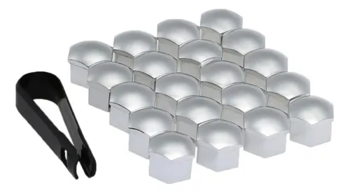 New 2 X 20pcs Universal 17mm Cubiertas De Cromo Cromo Cromo