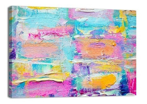 Cuadro Decorativo Abstracto Canvas | Modern Art Pastel