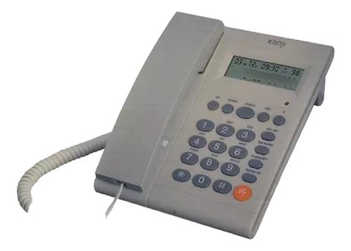 Telefono Kanji Kj-telf001 Color Blanco Identificador Llamada