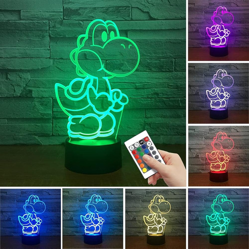 Xoidmivcn Mario Light, Yoshi Lamp16 Color Rgb Touch Control 