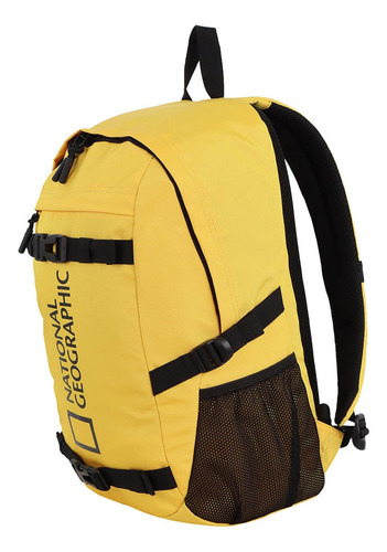 Mochila Nat Geo N22080, Slot Canyon 25 L, 100% Poliéster Reciclado Color Amarillo Diseño De La Tela Lisa