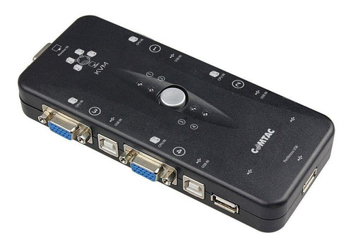 Chaveador Kvm Usb Vga Switch Para 4 Computadores Comtac 9391