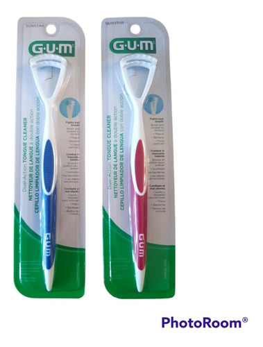 2 Limpiador Lingual Gum® Halicontrol Ayuda Con Mal Aliento