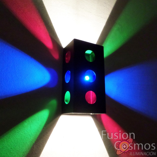 Imagen 3 de 8 de Aplique Bidireccional Modero Bar Tri Color C Lampara Led 10w