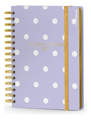 Agenda A6 Dots 10x15 Día Por Página Mooving 384 Páginas