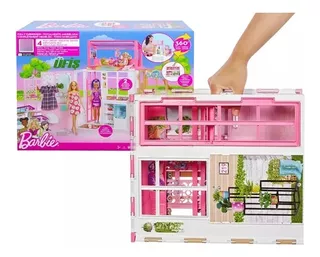 Casa Barbie Totalmente Amueblada - 4 Areas De Juego - Mattel