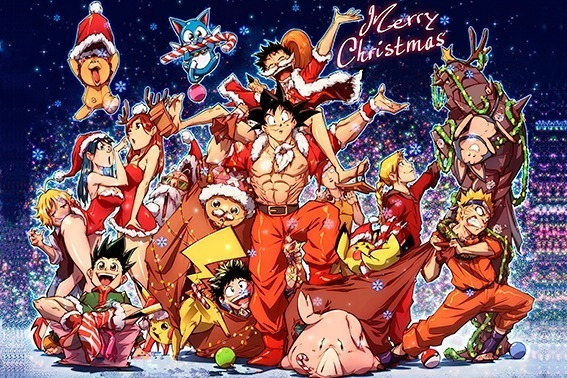 Poster De Navidad Anime, Goku, One Piece, Y Demás Amigos | Meses sin intereses Poster De Navidad Anime, Goku, One Piece, Y Demás Amigos | Meses sin intereses