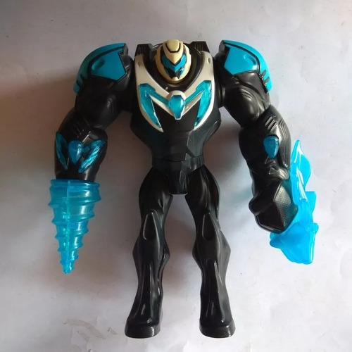 Max Steel Traje Turbo Fuerza Robot Taladro Azul Mattel (Usado)