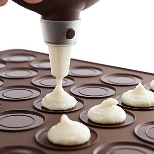 2pcs Alfombrilla Silicon Macarons 30 Hoyos Antiadherente Chocolate