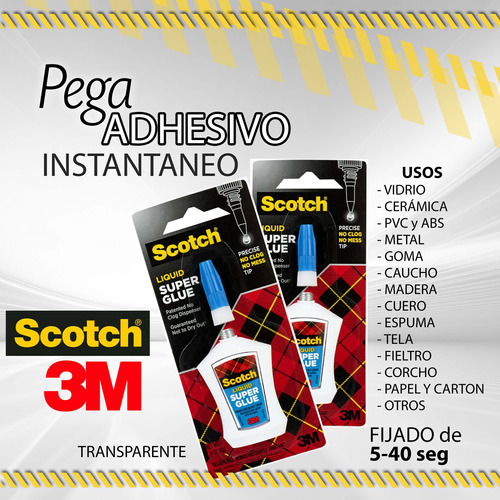 Pega Adhesivo Instantaneo Scotch Super Glue 3m / 10599