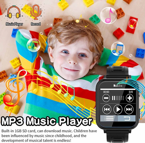 Reloj Inteligente Para Niños 16 Juegos Podómetro Cám...