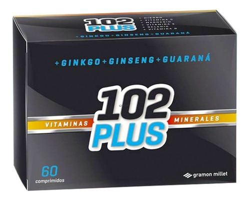 Imagen 1 de 1 de 102 Plus Vitaminas Y Minerales Ginko Ginseng Guarana 60 Comp