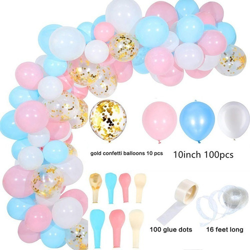 Decoracion Set Globos Arco Baby Shower Boda Guirnalda 113pz