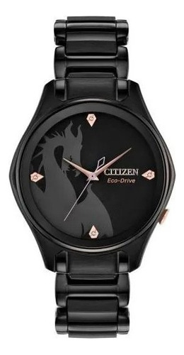 Reloj Citizen 61341 Em0595-51w Mujer Disney Villains Color Del Fondo Negro 61341