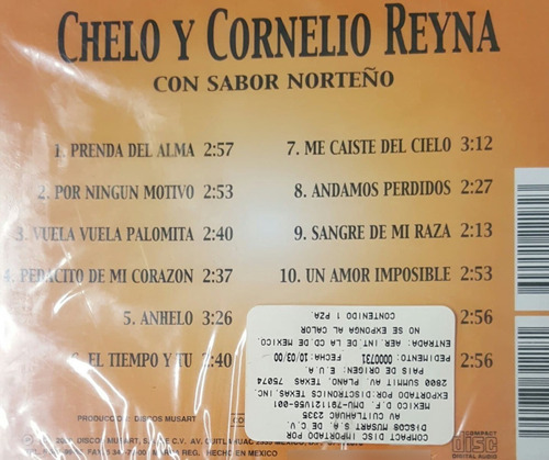 Chelo Y Cornelio Reyna Con Sabor Norteño