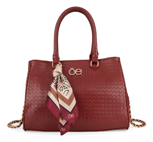 Bolsa Satchel Cloe Kayusi I Grande Color Rojo