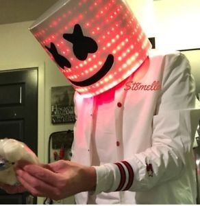 Leds Casco Mascara Marshmello V.2 600 Leds Rgb Envio Gratis