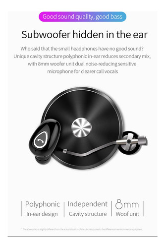 Auriculares Auriculares Mini Auriculares Auriculares Negro