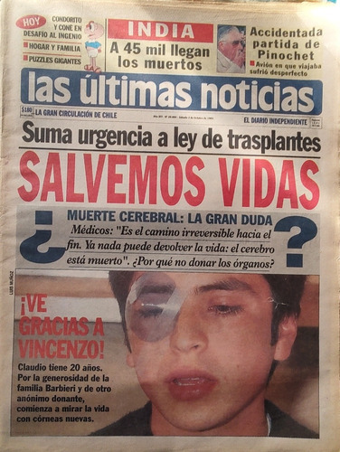 Diario Las Últimas Noticias Octubre 1993 Salvemos Vidas(d91