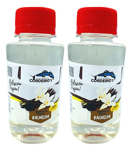 Kit 2 Essência Atrativo De Pesca Baunilha Para Iscas Massas