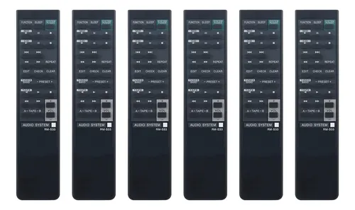 comprar 6 Controles Remotos Rm-s33 Para Sistema De Audio Hcdh801 Mhc